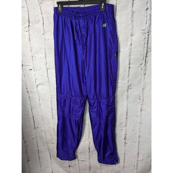 Asics Gore-Tex‎ Y2K Windbreaker Nylon Lined Pants Zip Ankles Purple Men's M - Picture 1 of 10